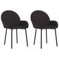vidaXL Esszimmerstühle 2 Stk. Schwarz Kunstleder vidaXL Esszimmerstühle 2 Stk. Schwarz Kunstleder