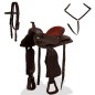 vidaXL Western-Sattel, Halfter & Brustblatt Echtleder 16" Braun vidaXL Western-Sattel, Halfter & Brustblatt Echtleder 16" Braun