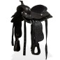 vidaXL Western-Sattel, Halfter & Brustblatt Echtleder 12" Schwarz vidaXL Western-Sattel, Halfter & Brustblatt Echtleder 12" Schwarz