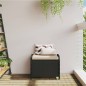 vidaXL Gartenhocker mit Kissen Schwarz 58x46x46 cm Poly Rattan vidaXL Gartenhocker mit Kissen Schwarz 58x46x46 cm Poly Rattan