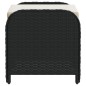 vidaXL Gartenhocker mit Kissen Schwarz 58x46x46 cm Poly Rattan vidaXL Gartenhocker mit Kissen Schwarz 58x46x46 cm Poly Rattan