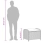 vidaXL Gartenhocker mit Kissen Schwarz 58x46x46 cm Poly Rattan vidaXL Gartenhocker mit Kissen Schwarz 58x46x46 cm Poly Rattan