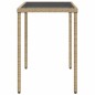 vidaXL Gartentisch mit Glasplatte Beige 115x54x74 cm Poly Rattan vidaXL Gartentisch mit Glasplatte Beige 115x54x74 cm Poly Rattan