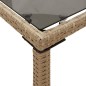 vidaXL Gartentisch mit Glasplatte Beige 115x54x74 cm Poly Rattan vidaXL Gartentisch mit Glasplatte Beige 115x54x74 cm Poly Rattan