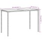 vidaXL Gartentisch mit Glasplatte Beige 115x54x74 cm Poly Rattan vidaXL Gartentisch mit Glasplatte Beige 115x54x74 cm Poly Rattan