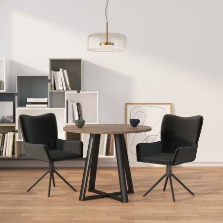 vidaXL Esszimmerstühle 2 Stk. Drehbar Schwarz Samt