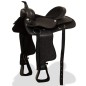 vidaXL Western-Sattel, Halfter & Brustblatt Echtleder 15" Schwarz vidaXL Western-Sattel, Halfter & Brustblatt Echtleder 15" Schwarz