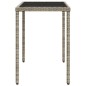 vidaXL Gartentisch mit Glasplatte Hellgrau 115x54x74 cm Poly Rattan vidaXL Gartentisch mit Glasplatte Hellgrau 115x54x74 cm Poly Rattan