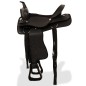 vidaXL Western-Sattel, Halfter & Brustblatt Echtleder 16" Schwarz vidaXL Western-Sattel, Halfter & Brustblatt Echtleder 16" Schwarz