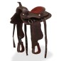vidaXL Western-Sattel, Halfter & Brustblatt Echtleder 13" Braun vidaXL Western-Sattel, Halfter & Brustblatt Echtleder 13" Braun