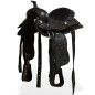 vidaXL Western-Sattel, Halfter & Brustblatt Echtleder 13" Schwarz vidaXL Western-Sattel, Halfter & Brustblatt Echtleder 13" Schwarz