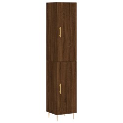 Highboard Braun Eichen-Optik 34,5x34x180 cm Holzwerkstoff