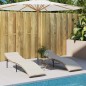 vidaXL Sonnenliegen 2 Stk. mit Tisch Beige Poly Rattan vidaXL Sonnenliegen 2 Stk. mit Tisch Beige Poly Rattan