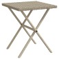vidaXL Sonnenliegen 2 Stk. mit Tisch Hellgrau Poly Rattan vidaXL Sonnenliegen 2 Stk. mit Tisch Hellgrau Poly Rattan