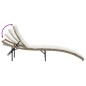 vidaXL Sonnenliegen 2 Stk. mit Tisch Beige Poly Rattan vidaXL Sonnenliegen 2 Stk. mit Tisch Beige Poly Rattan