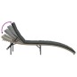 vidaXL Sonnenliegen 2 Stk. mit Tisch Hellgrau Poly Rattan vidaXL Sonnenliegen 2 Stk. mit Tisch Hellgrau Poly Rattan