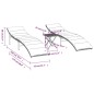vidaXL Sonnenliegen 2 Stk. mit Tisch Beige Poly Rattan vidaXL Sonnenliegen 2 Stk. mit Tisch Beige Poly Rattan