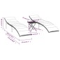 vidaXL Sonnenliegen 2 Stk. mit Tisch Hellgrau Poly Rattan vidaXL Sonnenliegen 2 Stk. mit Tisch Hellgrau Poly Rattan