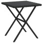 vidaXL Sonnenliegen 2 Stk. mit Tisch Schwarz Poly Rattan vidaXL Sonnenliegen 2 Stk. mit Tisch Schwarz Poly Rattan