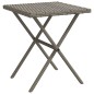 vidaXL Sonnenliegen 2 Stk. mit Tisch Grau Poly Rattan vidaXL Sonnenliegen 2 Stk. mit Tisch Grau Poly Rattan
