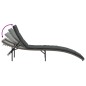 vidaXL Sonnenliegen 2 Stk. mit Tisch Grau Poly Rattan vidaXL Sonnenliegen 2 Stk. mit Tisch Grau Poly Rattan