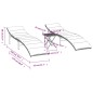 vidaXL Sonnenliegen 2 Stk. mit Tisch Grau Poly Rattan vidaXL Sonnenliegen 2 Stk. mit Tisch Grau Poly Rattan