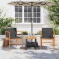 vidaXL Gartenstühle 2 Stk. Schwarz Poly Rattan und Massivholz vidaXL Gartenstühle 2 Stk. Schwarz Poly Rattan und Massivholz