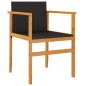 vidaXL Gartenstühle 2 Stk. Schwarz Poly Rattan und Massivholz vidaXL Gartenstühle 2 Stk. Schwarz Poly Rattan und Massivholz
