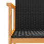 vidaXL Gartenstühle 2 Stk. Schwarz Poly Rattan und Massivholz vidaXL Gartenstühle 2 Stk. Schwarz Poly Rattan und Massivholz