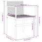vidaXL Gartenstühle 2 Stk. Schwarz Poly Rattan und Massivholz vidaXL Gartenstühle 2 Stk. Schwarz Poly Rattan und Massivholz