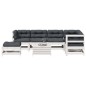 vidaXL 8-tlg. Garten-Lounge-Set mit Kissen Weiß Massivholz Kiefer vidaXL 8-tlg. Garten-Lounge-Set mit Kissen Weiß Massivholz Kiefer