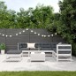 vidaXL 8-tlg. Garten-Lounge-Set mit Kissen Weiß Massivholz Kiefer vidaXL 8-tlg. Garten-Lounge-Set mit Kissen Weiß Massivholz Kiefer