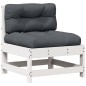 vidaXL 8-tlg. Garten-Lounge-Set mit Kissen Weiß Massivholz Kiefer vidaXL 8-tlg. Garten-Lounge-Set mit Kissen Weiß Massivholz Kiefer