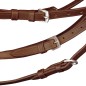 Leder Trense Trensenzaum mit Zügeln und Gebiß braun Kolben Leder Trense Trensenzaum mit Zügeln und Gebiß braun Kolben