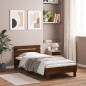 vidaXL Bettgestell ohne Matratze mit Kopfteil Braun Eiche 100x200 cm
