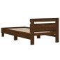 vidaXL Bettgestell ohne Matratze mit Kopfteil Braun Eiche 100x200 cm