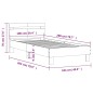 vidaXL Bettgestell ohne Matratze mit Kopfteil Braun Eiche 100x200 cm