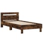 vidaXL Bettgestell mit Kopfteil Räuchereiche 100x200 cm Holzwerkstoff vidaXL Bettgestell mit Kopfteil Räuchereiche 100x200 cm Holzwerkstoff