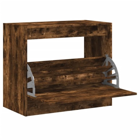 vidaXL Schuhschrank Räuchereiche 80x42x69 cm Holzwerkstoff