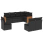 vidaXL 8-tlg. Garten-Sofagarnitur mit Kissen Schwarz Poly Rattan vidaXL 8-tlg. Garten-Sofagarnitur mit Kissen Schwarz Poly Rattan