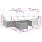 vidaXL 6-tlg. Garten-Sofagarnitur mit Kissen Schwarz Poly Rattan vidaXL 6-tlg. Garten-Sofagarnitur mit Kissen Schwarz Poly Rattan