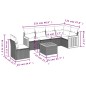 vidaXL 7-tlg. Garten-Sofagarnitur mit Kissen Schwarz Poly Rattan vidaXL 7-tlg. Garten-Sofagarnitur mit Kissen Schwarz Poly Rattan