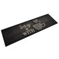 vidaXL Küchenteppich Waschbar Tasse Schwarz 45x150 cm Samt vidaXL Küchenteppich Waschbar Tasse Schwarz 45x150 cm Samt