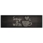 vidaXL Küchenteppich Waschbar Tasse Schwarz 45x150 cm Samt vidaXL Küchenteppich Waschbar Tasse Schwarz 45x150 cm Samt