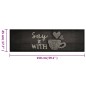 vidaXL Küchenteppich Waschbar Tasse Schwarz 45x150 cm Samt vidaXL Küchenteppich Waschbar Tasse Schwarz 45x150 cm Samt