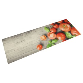 vidaXL Küchenteppich Waschbar Tomaten 45x150 cm Samt