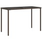 vidaXL Gartentisch mit Glasplatte Braun 115x54x74 cm Poly Rattan vidaXL Gartentisch mit Glasplatte Braun 115x54x74 cm Poly Rattan
