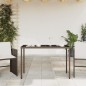 vidaXL Gartentisch mit Glasplatte Braun 115x54x74 cm Poly Rattan vidaXL Gartentisch mit Glasplatte Braun 115x54x74 cm Poly Rattan