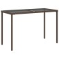 vidaXL Gartentisch mit Glasplatte Braun 115x54x74 cm Poly Rattan vidaXL Gartentisch mit Glasplatte Braun 115x54x74 cm Poly Rattan