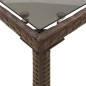 vidaXL Gartentisch mit Glasplatte Braun 115x54x74 cm Poly Rattan vidaXL Gartentisch mit Glasplatte Braun 115x54x74 cm Poly Rattan